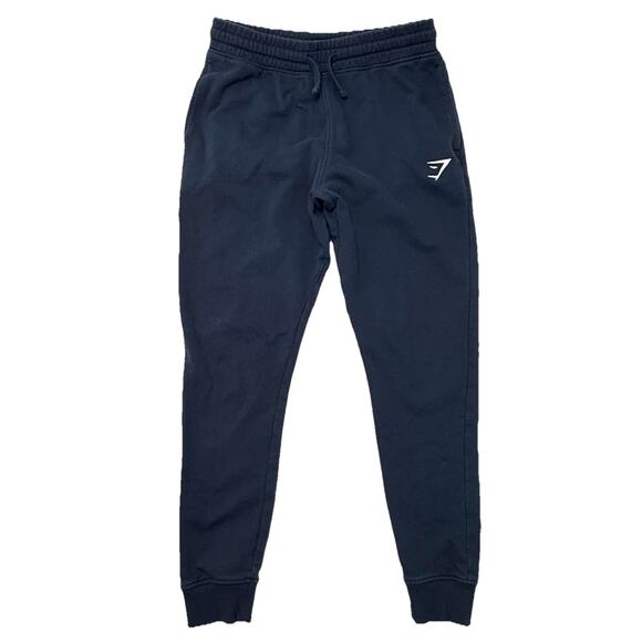 Gymshark Joggers Sweatpants Mens Size M Medium Navy Blue Athletic Tapered Fit - Picture 1 of 10